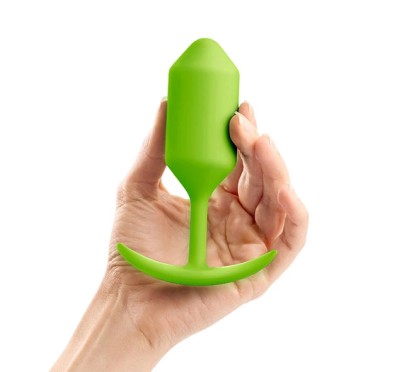 Plug analny - B-Vibe Snug Plug 3 Lime